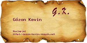 Gózon Kevin névjegykártya